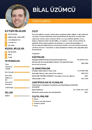 Kuaför Cv Örnekleri cv indir